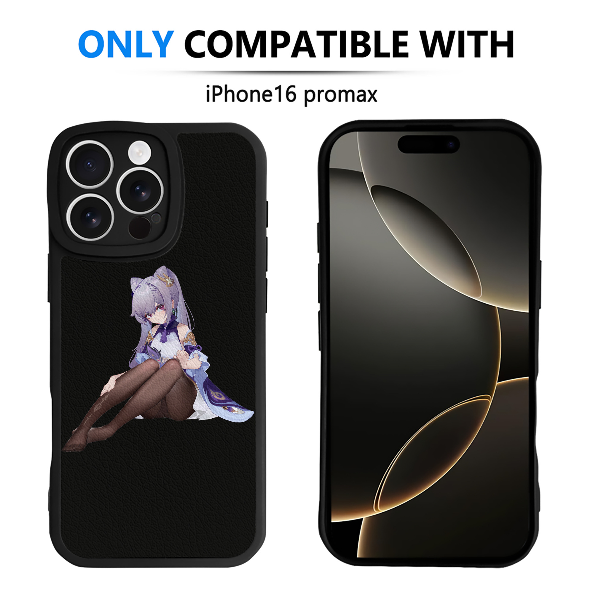 げんし神 刻晴 こくせい genshin Kokusei 【iPhone 16シリーズ対応】シリコンスマホケース（レザー調） 材質：シリコン